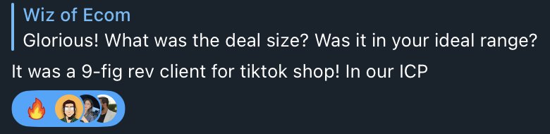 9-fig rev client for TikTok shop — in ICP